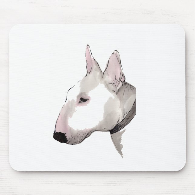 Alfombrilla De Ratón mousemat de bull terrier del inglés (Frente)