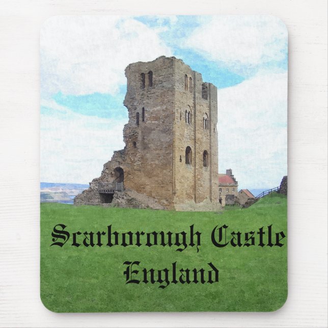 Alfombrilla De Ratón Mousemat de Inglaterra del castillo de Scarborough (Frente)