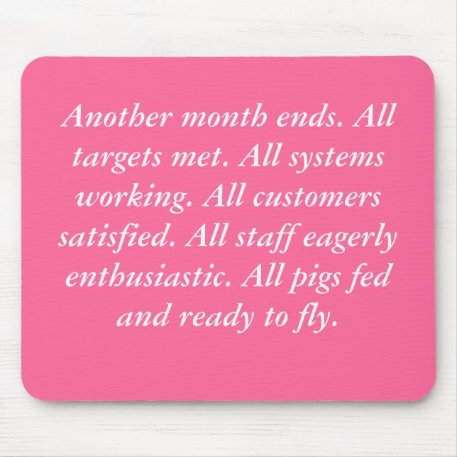 Alfombrilla De Ratón Mousemat de los cerdos del vuelo (Frente)