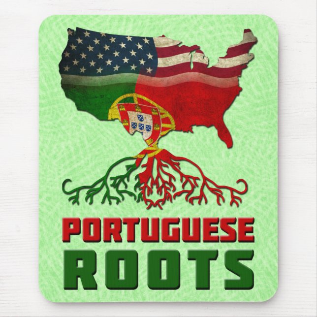 Alfombrilla De Ratón Mousemat portugués-americano de raíces (Frente)
