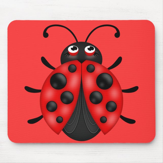 Alfombrilla De Ratón Mousemat Red Black Ladybug personalizado (Frente)