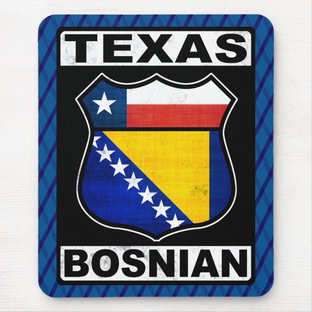 Alfombrilla De Ratón Mousemat Rótulo bosnio-americano de Texas (Frente)