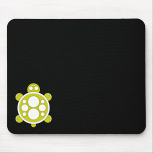 Alfombrilla De Ratón Mousemat, tortuga redonda, negro blanco amarillo