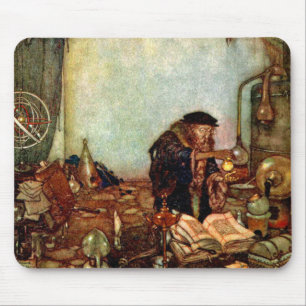 Alfombrilla De Ratón Mousepad:  Alquimista y su oro de Edmund Dulac
