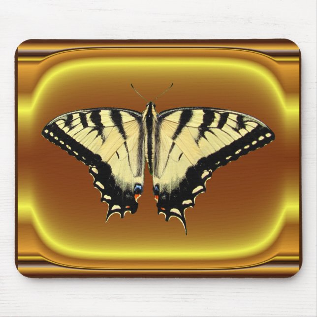 Alfombrilla De Ratón Mousepad amarillo del ~ de Swallowtail (Frente)