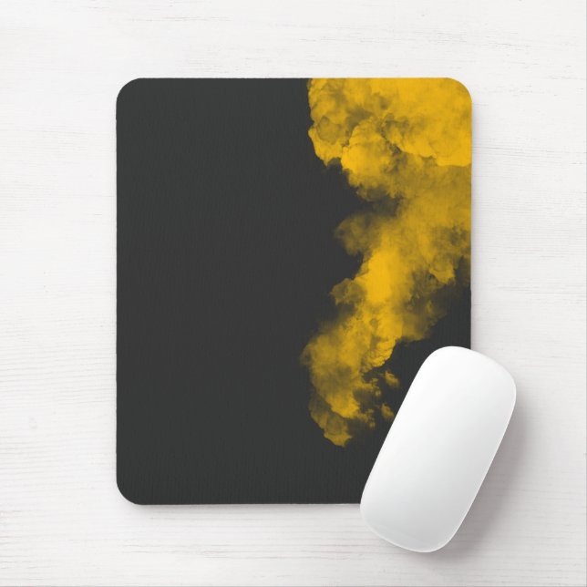 Alfombrilla De Ratón Mousepad amarillo texturado - Fondo único (Con ratón)