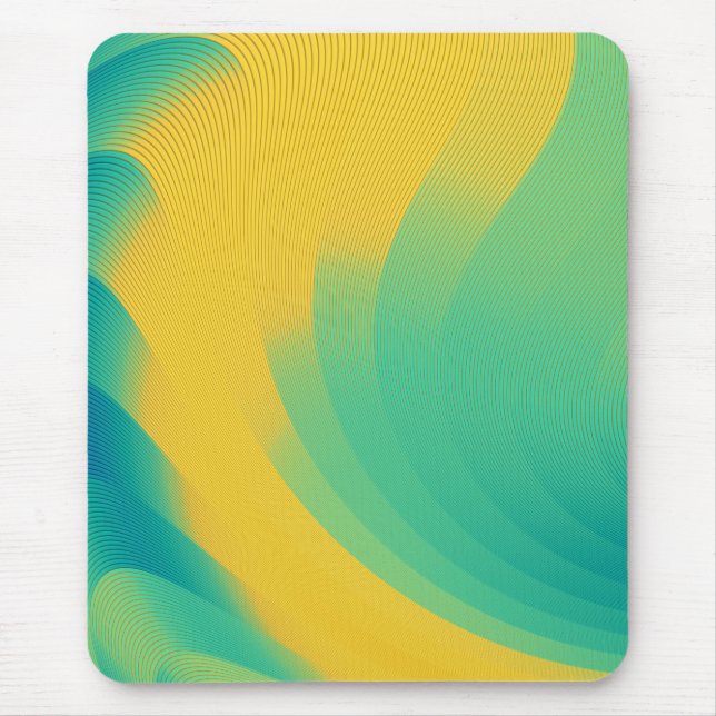 Alfombrilla De Ratón Mousepad amarillo único con diseño abstracto (Frente)