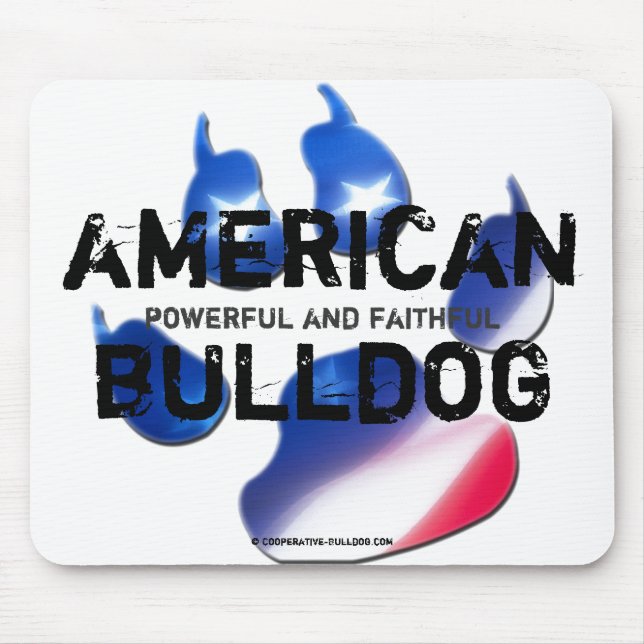 Alfombrilla De Ratón Mousepad American Bulldog (Frente)