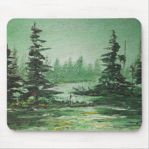 Alfombrilla De Ratón Mousepad Ann Hayes pintando bosque verde