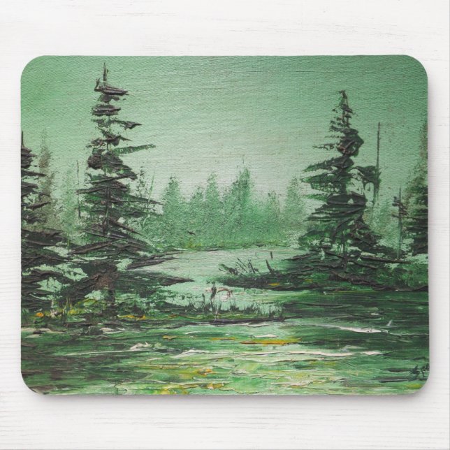 Alfombrilla De Ratón Mousepad Ann Hayes pintando bosque verde (Frente)
