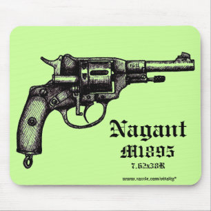 Alfombrilla De Ratón Mousepad antiguo fresco del gráfico del revólver
