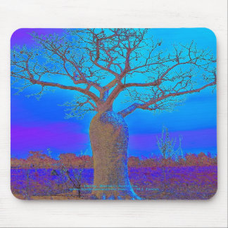 Alfombrilla De Ratón Mousepad - árbol azul elegante de Boab