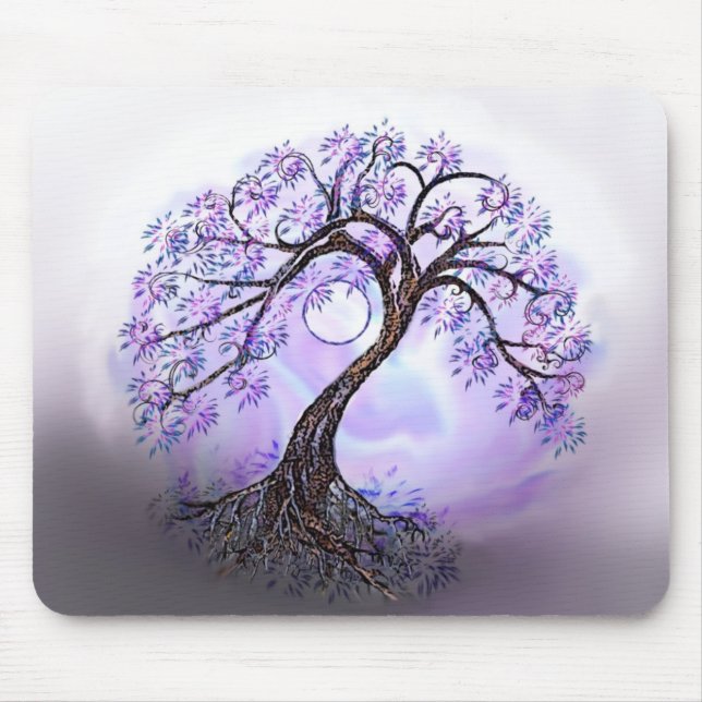 Alfombrilla De Ratón Mousepad, árbol de la vida de Lavendar (Frente)