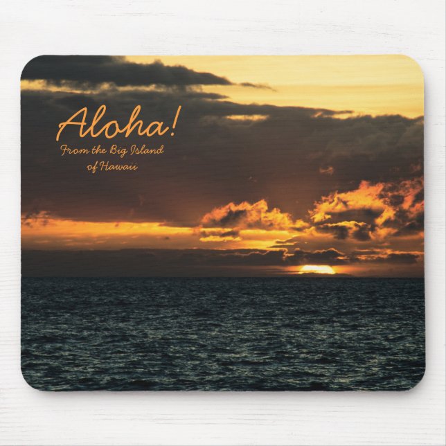 Alfombrilla De Ratón Mousepad: Atardecer de Hawaii (Frente)