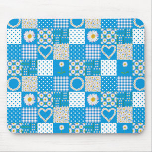 Alfombrilla De Ratón Mousepad azul bonito: Daisychains, imitación de un