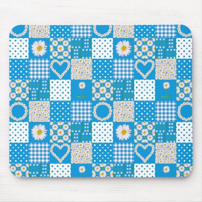 Alfombrilla De Ratón Mousepad azul bonito: Daisychains, imitación de un (Frente)