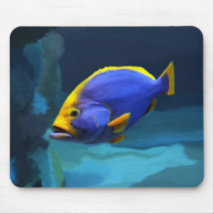 Alfombrilla De Ratón Mousepad azul de los pescados
