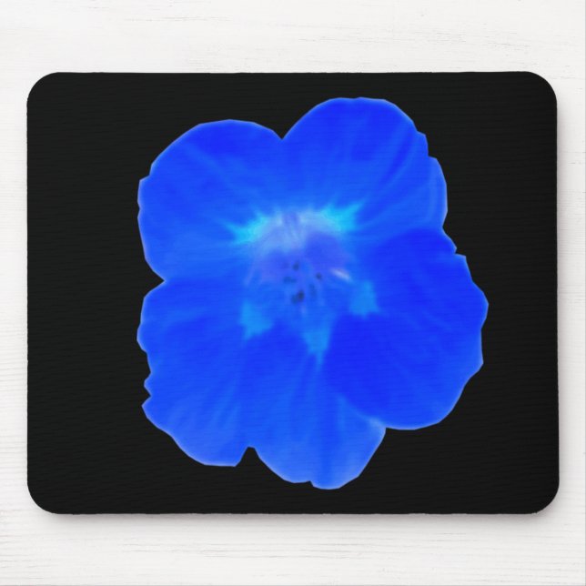 Alfombrilla De Ratón Mousepad azul de nasturcio (Frente)