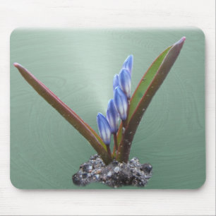 Alfombrilla De Ratón Mousepad azul del ~ del remolino de la primavera