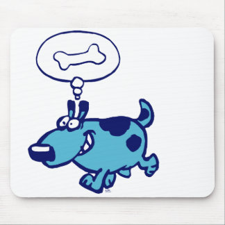 Alfombrilla De Ratón Mousepad azul del perro del dibujo animado