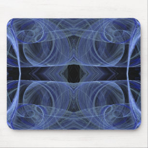 Alfombrilla De Ratón Mousepad azul fractal