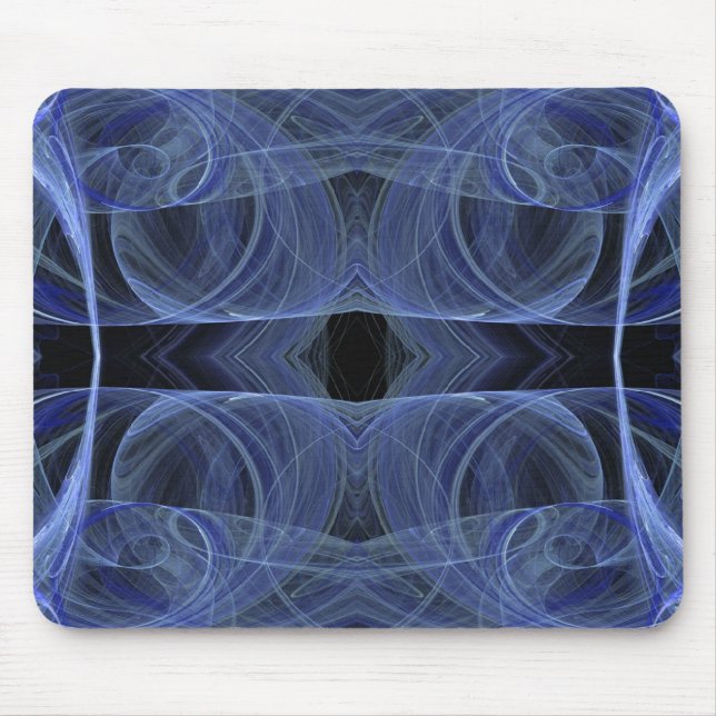 Alfombrilla De Ratón Mousepad azul fractal (Frente)