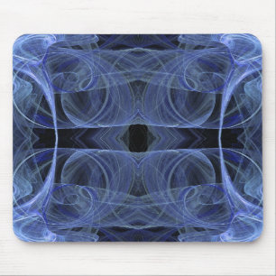 Alfombrilla De Ratón Mousepad azul fractal