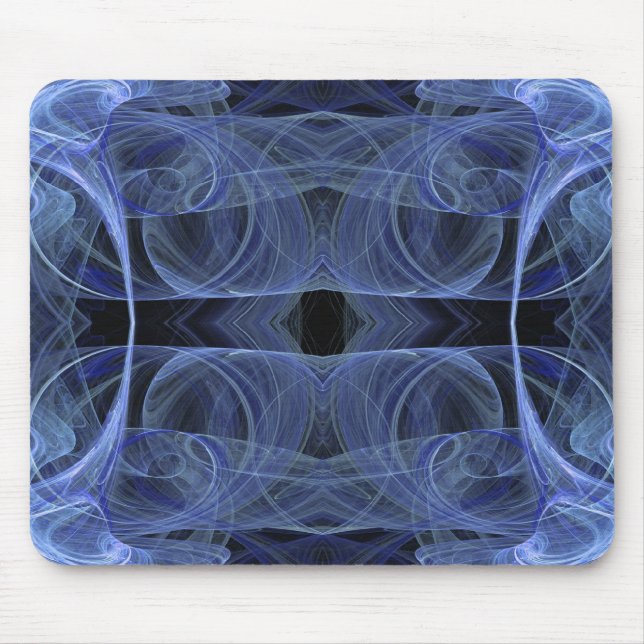 Alfombrilla De Ratón Mousepad azul fractal (Frente)