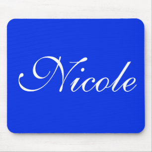 Alfombrilla De Ratón Mousepad azul real, nombre personalizado
