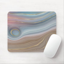 Mousepad azul turbio y agate taúpe