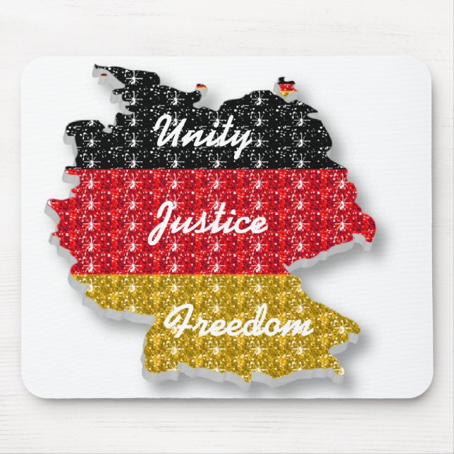 Alfombrilla De Ratón Mousepad Bandera Alemana Unidad Justicia Libertad (Frente)