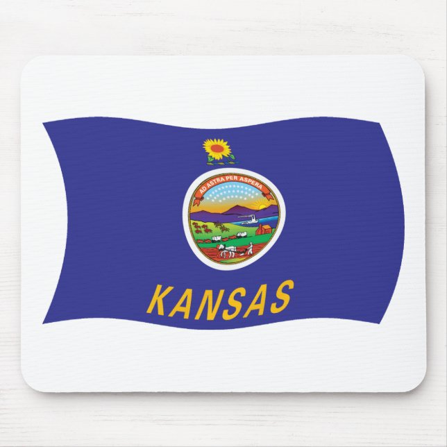 Alfombrilla De Ratón Mousepad Bandera de Kansas (Frente)