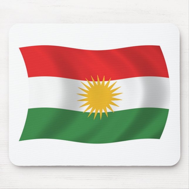 Alfombrilla De Ratón Mousepad, Bandera de Kurdistán (Frente)