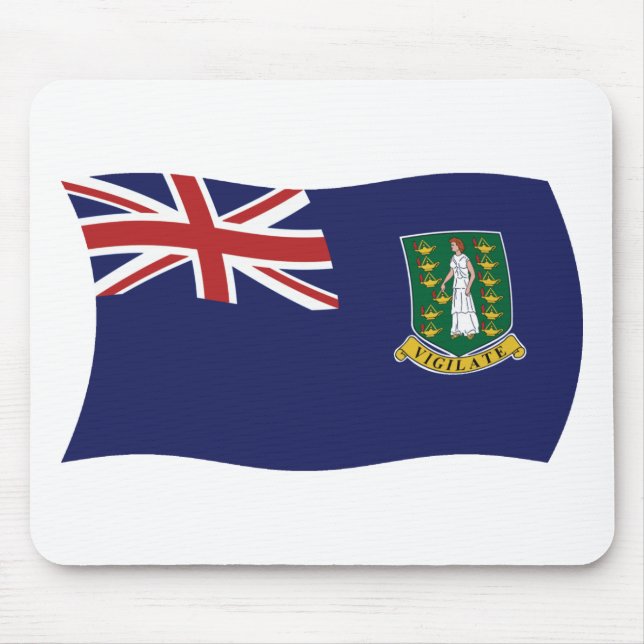 Alfombrilla De Ratón Mousepad, bandera de las Islas Vírgenes Británicas (Frente)