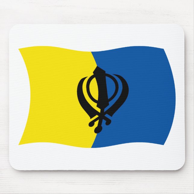 Alfombrilla De Ratón Mousepad, bandera sikhismo (Frente)