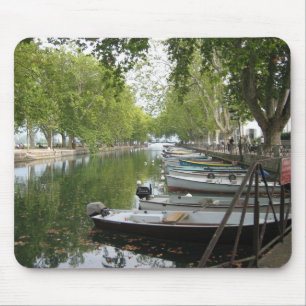 Alfombrilla De Ratón Mousepad: Barcos, canal, lago Annecy, Francia