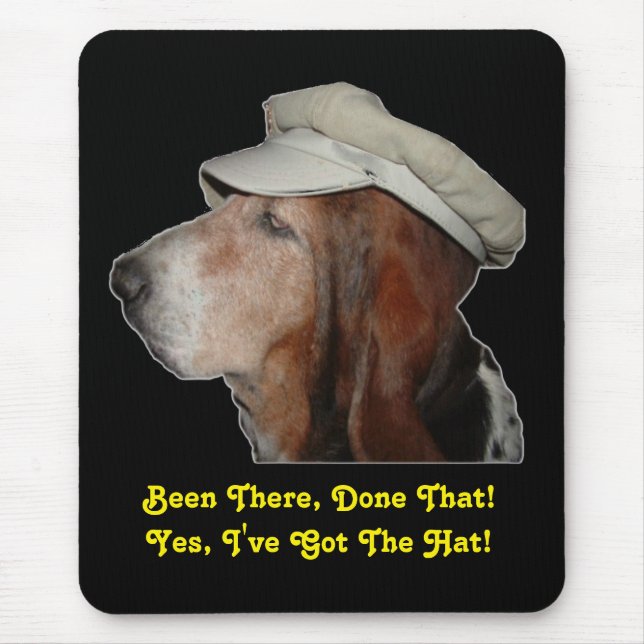 Alfombrilla De Ratón Mousepad Basset Hound Been There, Done That (Frente)