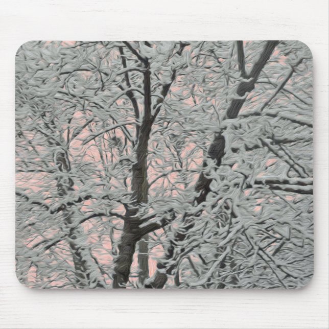 Alfombrilla De Ratón Mousepad Big Tree En Nieve (Frente)