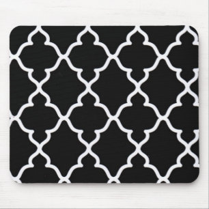 Alfombrilla De Ratón Mousepad blanco y negro del enrejado…