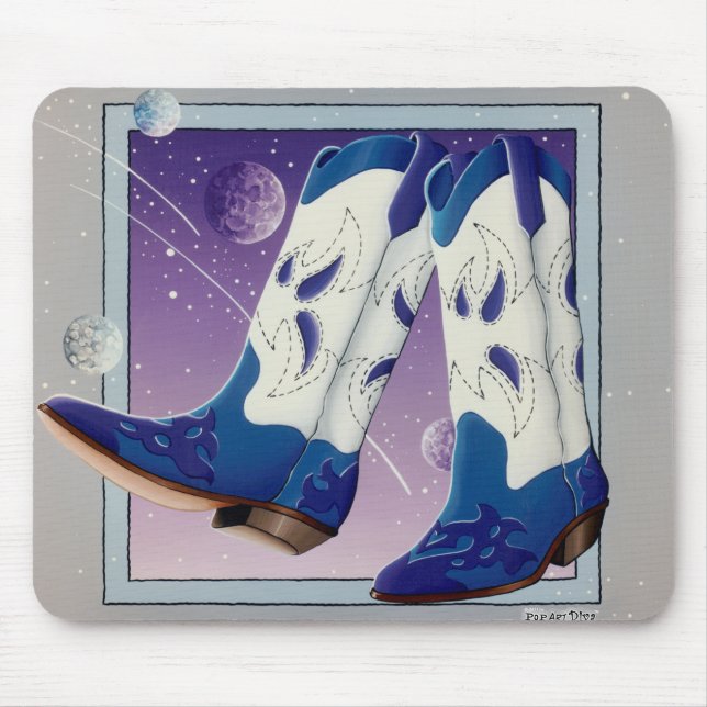 Alfombrilla De Ratón Mousepad - Boots de Cowboy con deslizamiento eléct (Frente)