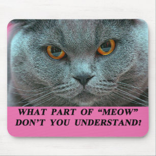 Alfombrilla De Ratón Mousepad británico azul de Shorthair