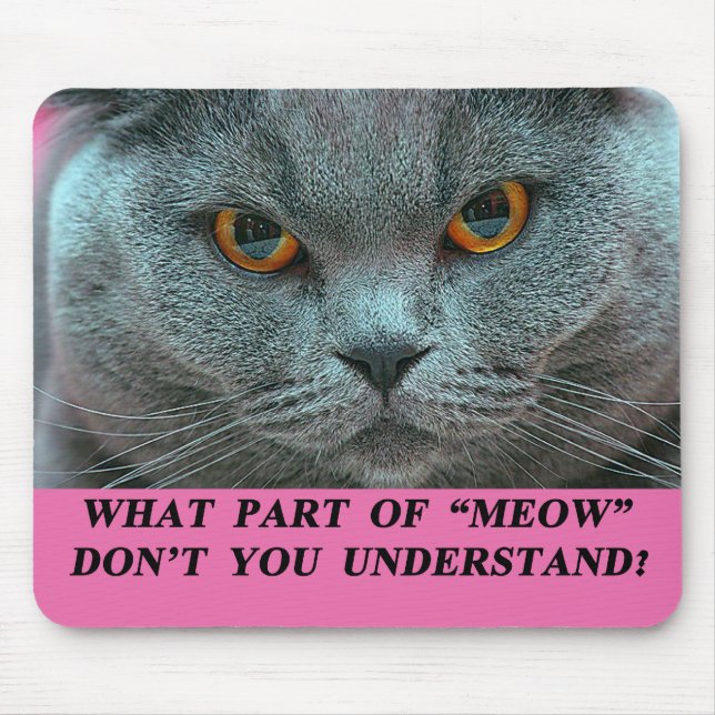 Alfombrilla De Ratón Mousepad británico azul de Shorthair (Frente)