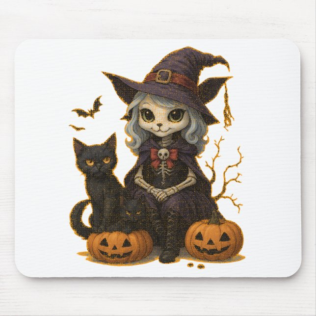 Alfombrilla De Ratón Mousepad Bruxa dos Gatos (Frente)