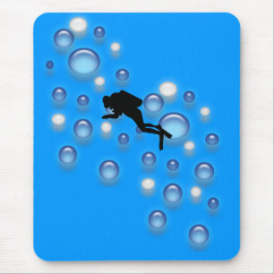 Alfombrilla De Ratón Mousepad - Buceo con burbujas