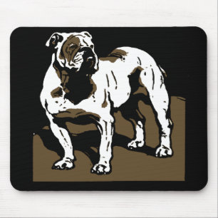 Alfombrilla De Ratón Mousepad, Bulldog inglés de Woodcut de Victoria