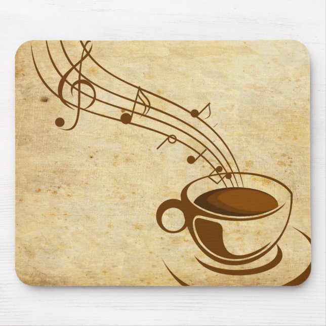Alfombrilla De Ratón Mousepad cafe com musica (Frente)