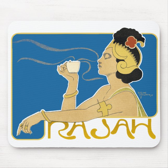 Alfombrilla De Ratón Mousepad: Café de la época de Rajah (Frente)
