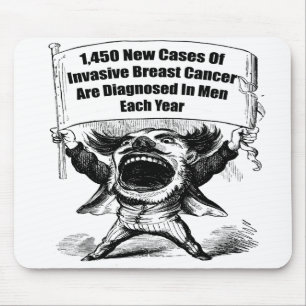 Alfombrilla De Ratón Mousepad - cáncer del pecho de los hombres