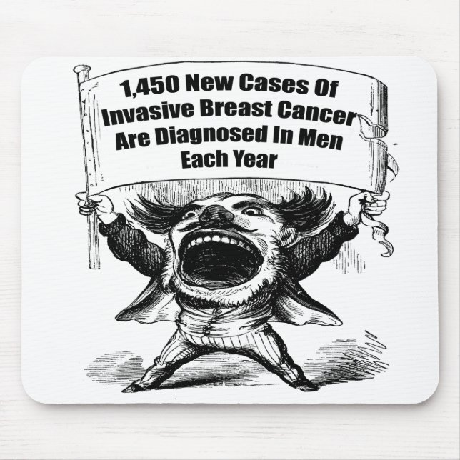 Alfombrilla De Ratón Mousepad - cáncer del pecho de los hombres (Frente)