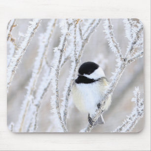 Alfombrilla De Ratón mousepad capsulado negro del chickadee